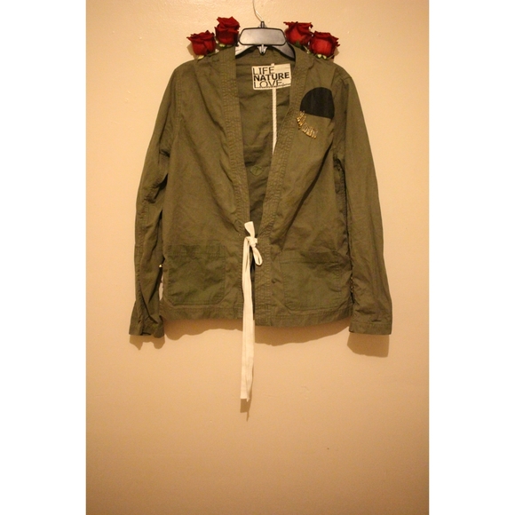 freecity Jackets & Blazers - FINAL PRICE  Freecity military green pin jacket